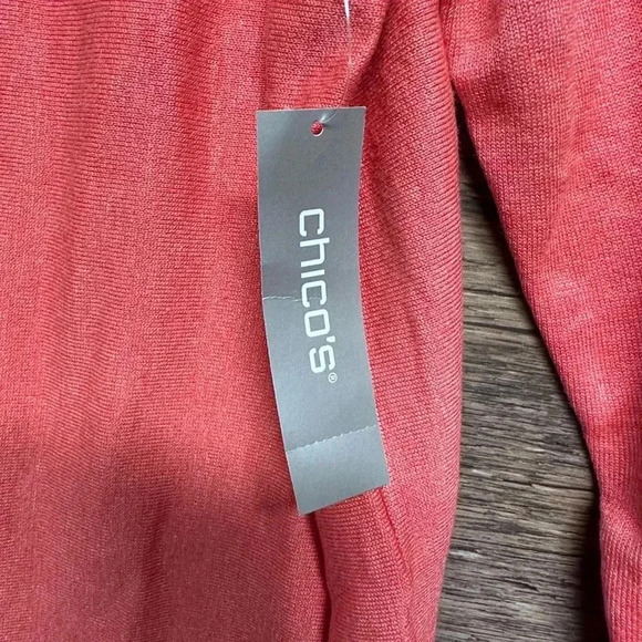 Chico's Pink Long Sleeve Sweater Shirt - Picture 4 of 6